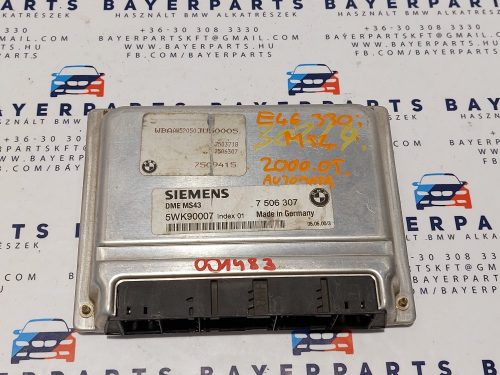 BMW E46 330i M54 M54B30 ECU computer motorvezérlő 