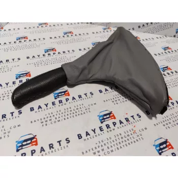   BMW E46 szürke bőr kézifék szoknya zsák markolat bőr markolattal