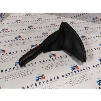 BMW E46 fekete bőr kézifék szoknya zsák markolat