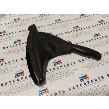 BMW E46 fekete bőr kézifék szoknya zsák markolat