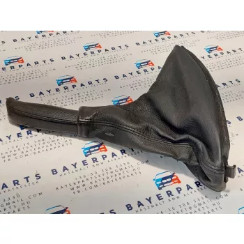 BMW E46 fekete bőr kézifék szoknya zsák bőr markolattal