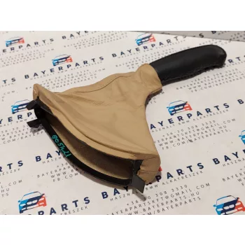   BMW E39 bézs beige bőr kézifékszoknya kézifék szoknya zsák bőr markolattal