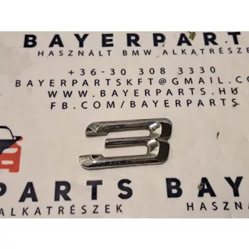   Bmw E46 hátsó gyári hátsó 3-as 3 típusjelzés csomagtérfedél embléma felirat 