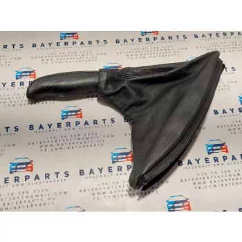   BMW E46 fekete bőr kézifék szoknya zsák markolat - bőr markolattal