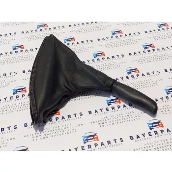 BMW E46 fekete bőr kézifék szoknya zsák markolat