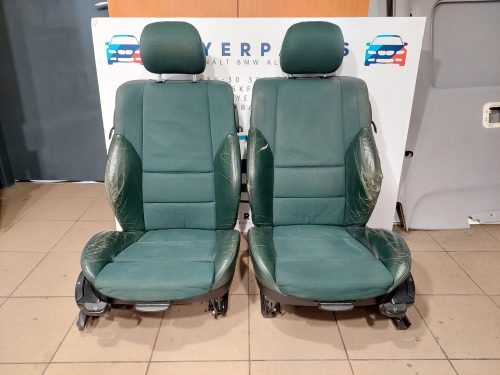 BMW E46 coupe zöld félbőr ülés ülésszett belső