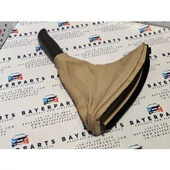   BMW E46 bézs beige bőr kézifékszoknya kézifék szoknya zsák bőr markolattal