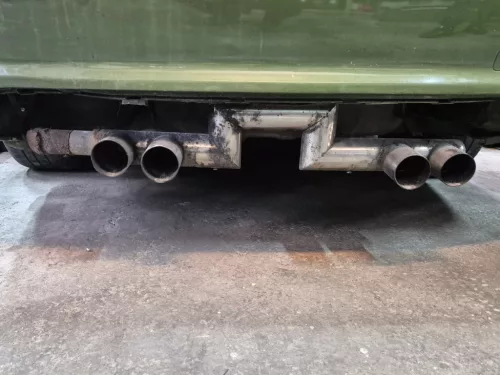 BMW E46 318d 320d 136le 150le hátsó kipufogó dob rendszer - dupla csöves - tákolt