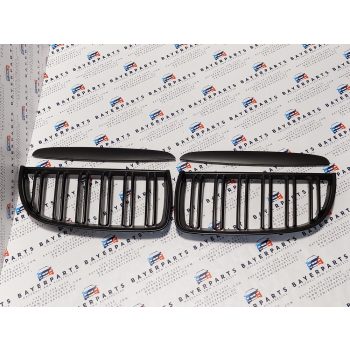 BMW E90 E91 sedan touring új matt dupla pálcás fekete vese hűtőrács   BMW E90 E91 sedan touring új matt dupla pálcás fekete vese hűtőrács
