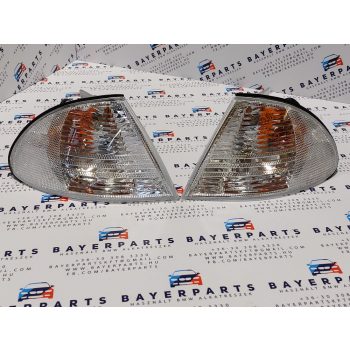 BMW E46 sedan touring facelift előtti új első fehér index lámpa pár   BMW E46 sedan touring facelift előtti új első fehér index lámpa pár