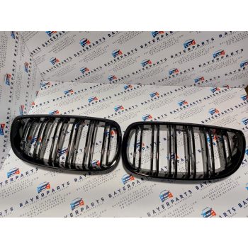 BMW E92 E93 új fényes fekete dupla rácsos M4 style vese hűtőrács   BMW E92 E93 új fényes fekete dupla rácsos M4 style vese hűtőrács