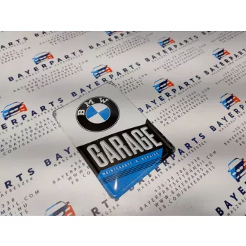   BMW Garage garázs retró fémplakát  fém képeslap tábla  (10x14cm)