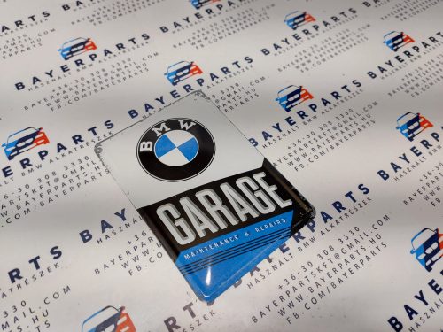 BMW Garage garázs retró fémplakát  fém képeslap tábla  (10x14cm)