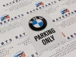 BMW Parking only fémplakát  fém képeslap tábla (10x14cm)