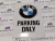 BMW Parking only fémplakát  fém tábla (20x30 cm)