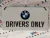 BMW Drivers only akasztós fémplakát  fém tábla (20x10cm)