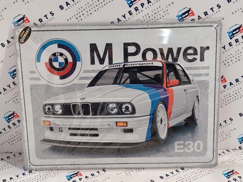 BMW E30 M3 M power - fémplakát  fém tábla (40x30cm)