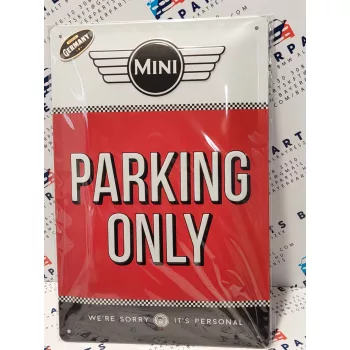 MINI Parking only fémplakát  fém tábla (20x30 cm)