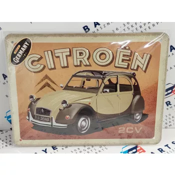 Citroen 2CV Kacsa - fémplakát  fém tábla  (20x15cm)
