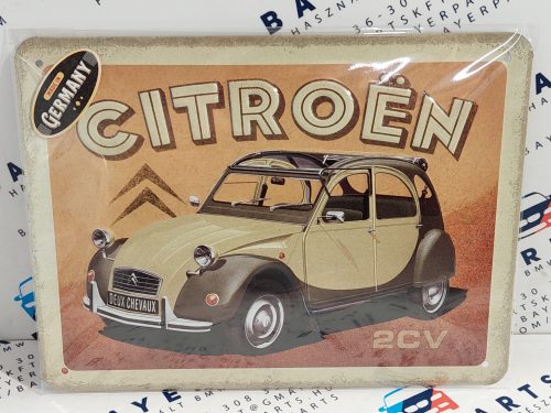 Citroen 2CV Kacsa - fémplakát  fém tábla  (20x15cm)