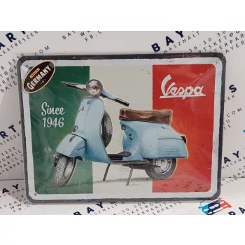 Vespa  - fémplakát  fém tábla  (20x15cm)