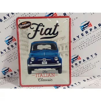 Fiat 500 - fémplakát  fém tábla  (15x20cm)