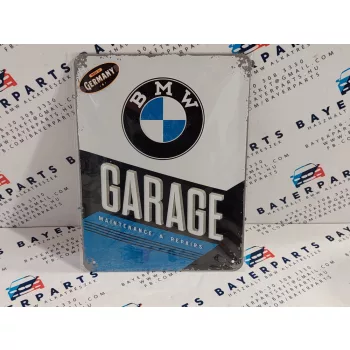 BMW Garage - fémplakát  fém tábla  (15x20cm)