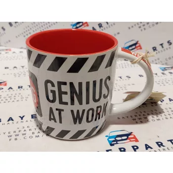 Warning - Genius at work - kerámia bögre