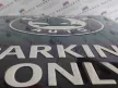 Skoda parking only - fémplakát  fém tábla (30x40cm)