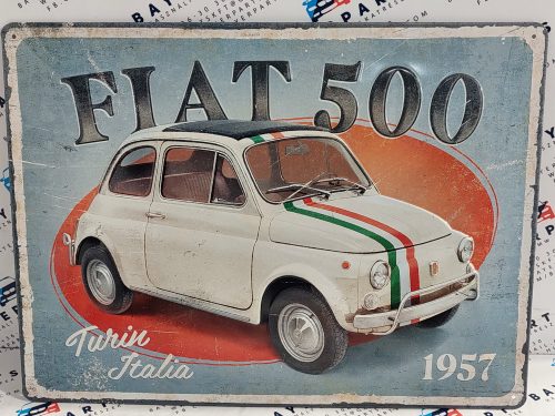 Fiat 500 - fémplakát  fém tábla (40x30cm)