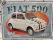 Fiat 500 - fémplakát  fém tábla (40x30cm)