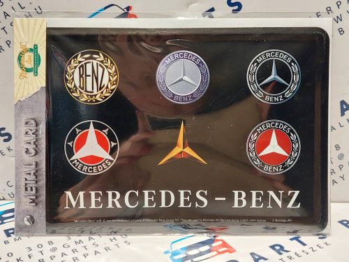 Mercedes Logo retró fémplakát  fém képeslap tábla  (14x10cm)