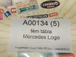 Mercedes Logo retró fémplakát  fém képeslap tábla  (14x10cm)