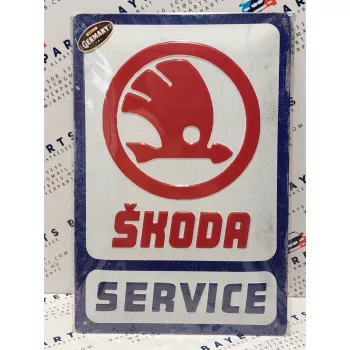 Skoda Service fémplakát  fém tábla (20x30 cm)