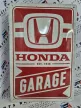 Honda Garage fémplakát  fém tábla (20x30 cm)