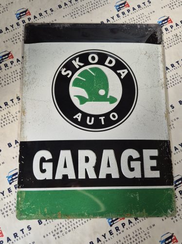 Skoda Garage - fémplakát  fém tábla (30x40cm)