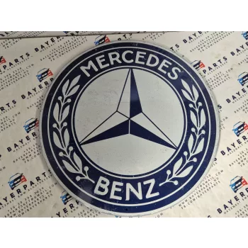 Mercedes fém kör tábla - fémplakát  fém (35cm)