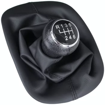   VW Passat B5 96-00 sebességváltó gomb FEKETE + gumiharmonika kerettel, 6 SEBESSÉG