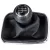 VW Golf IV 97-03 sebességváltó gombfej FEKETE + porvédő gumiharmonika krómkerettel 6 SEBESSÉG 12MM FURAT