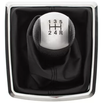   Ford Focus Mk2 04-08 sebességváltó gomb SILVER + manzsetta krómkerettel 5 SEBESSÉG