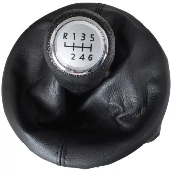   VW T5 / T6 03-11 sebességváltó gomb SILVER + VÁLTÓSZOKNYA 6 SEBESSÉG