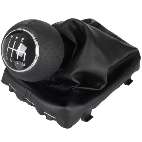 Audi A3 I 8L 96-03 sebességváltó gombfej FEKETE 6 SEBESSÉG + FEKETE VÁLTÓSZOKNYA