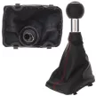 Audi A3 I 8L 96-03 sebességváltó gombfej FEKETE + FEKETE váltógumiharmonika PIROS VARRÁSSAL 6 SEBESSÉG