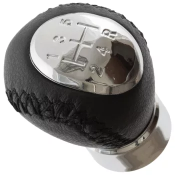   Mazda 3 BK 03-08 sebességváltó gombja FEKETE BŐR 5 SEBESSÉG 12 MM