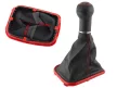 VW Golf IV 97-06 sebességváltó gombfej + VÁLTÓSZOKNYA PIROS KERETTEL 6 SEBESSÉG 12 MM