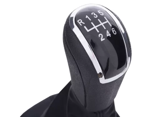 Skoda Fabia I 99-08 sebességváltó gombja FEKETE + 6 SEBESSÉGES VÁLTÓSZOKNYA
