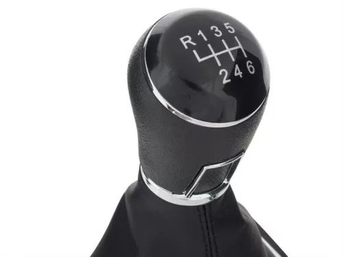 VW Golf VI 08-13 sebességváltó gombfej FEKETE + 6 SEBESSÉGES VÁLTÓSZOKNYA