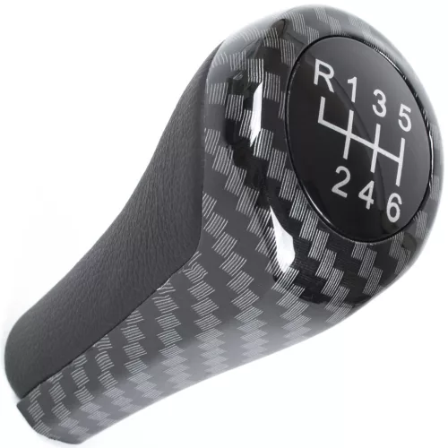 BMW E60 E61 E62 E63 E81 E82 E85 E87 E88 E90 E91 E92 X1 X3 X5 sebességváltó gombfej CARBON 6 SEBESSÉGES