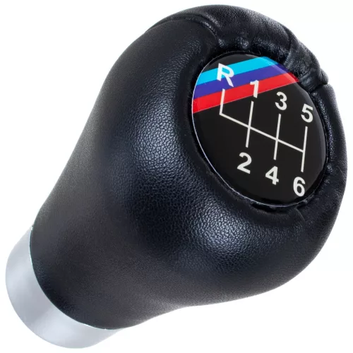 BMW E34 E36 E38 E39 E46 E60 E61 E87 E90 X3 X5 váltógomb FEKETE M-PAKIET / M-POWER 6 SEBESSÉGES