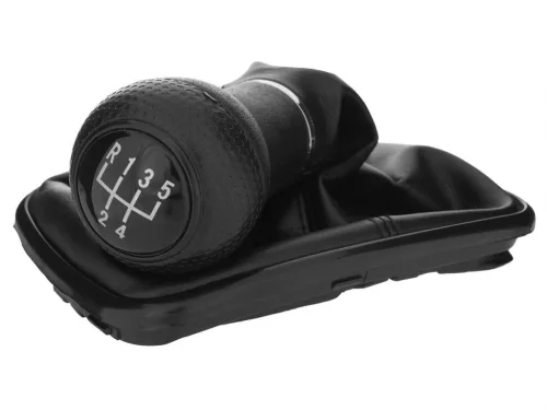 VW Golf IV 98-05 sebességváltó gomb FEKETE 5 SEBESSÉG + VÁLTÓSZOKNYA FURAT 12 MM